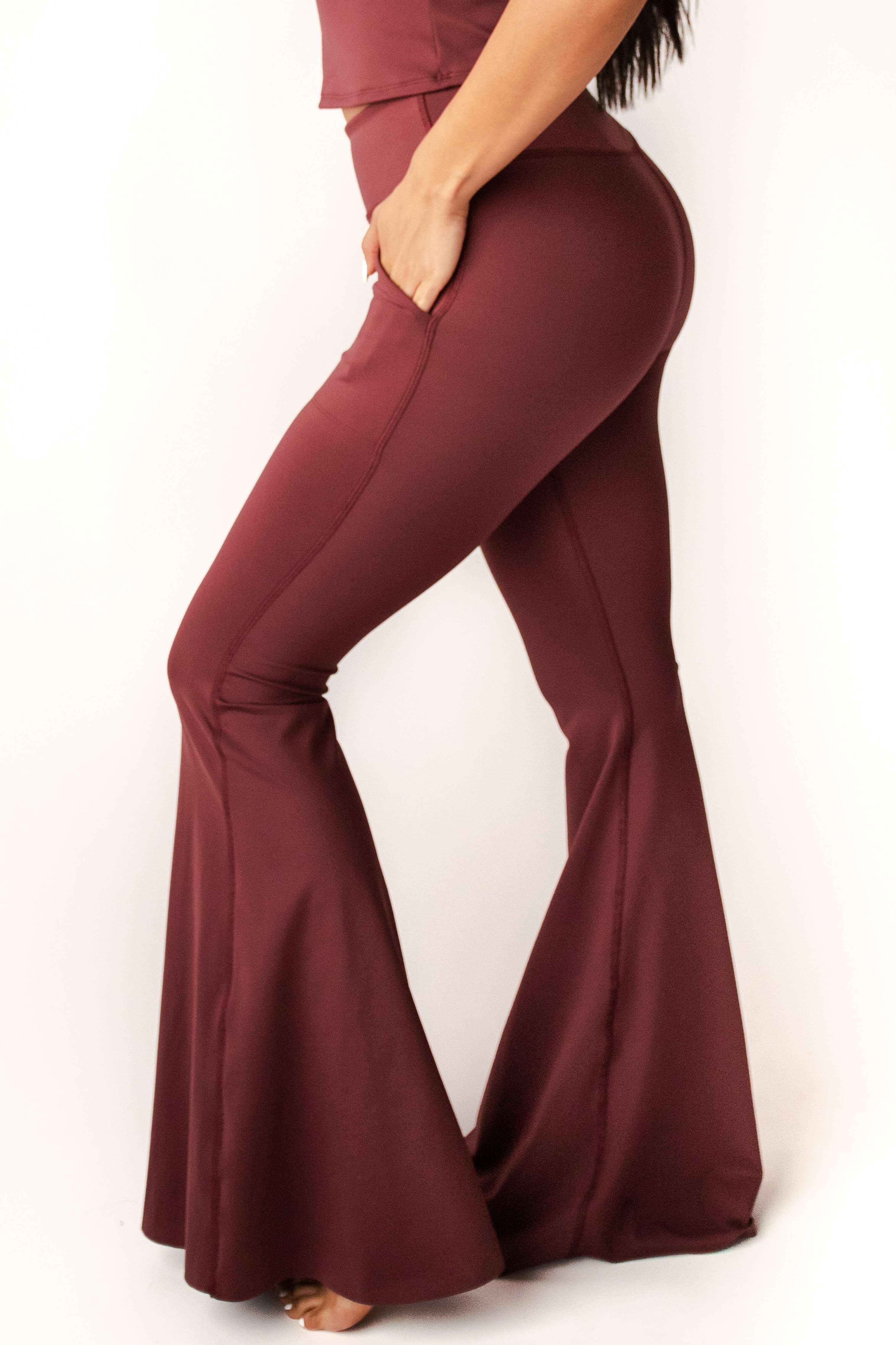 IRANA - Old Money Office And Casual Pant ( Maroon ) - Lady Boss